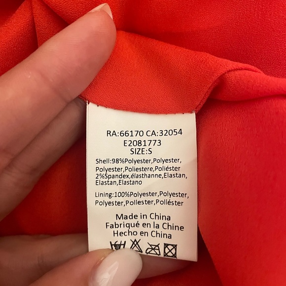 Elliatt Sonnet Ruffled Trapeze Swing Red Dress Size Small in great condition - Picture 7 of 7